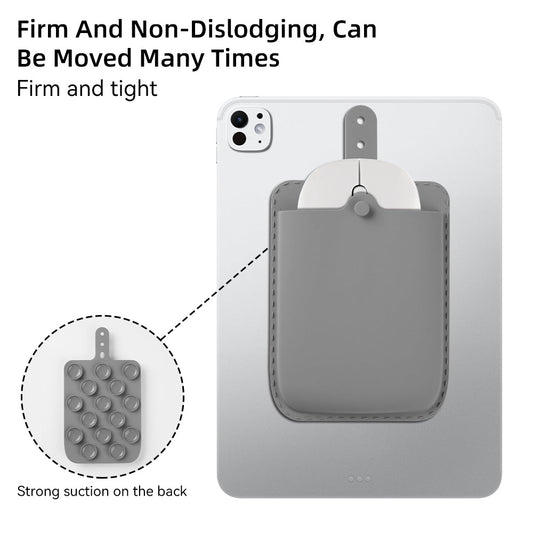 Adhesive Laptop Storage Pouch Elastic Organizer for Mouse & Accessories deideas