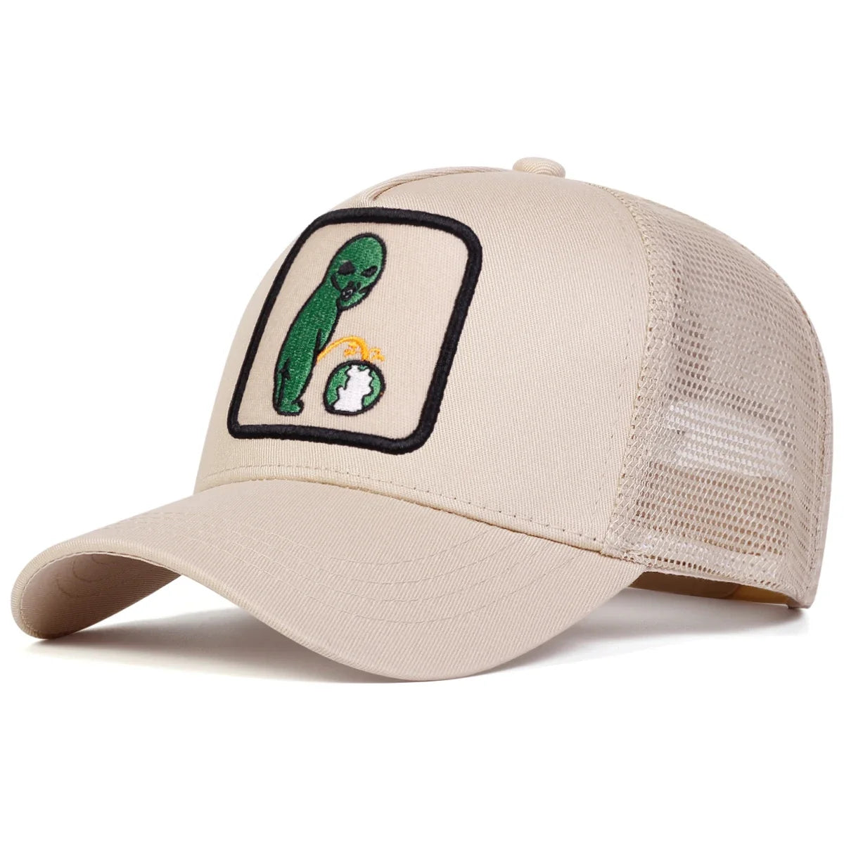Alien Embroidery Baseball Cap Mesh Trucker, Adjustable, Unisex