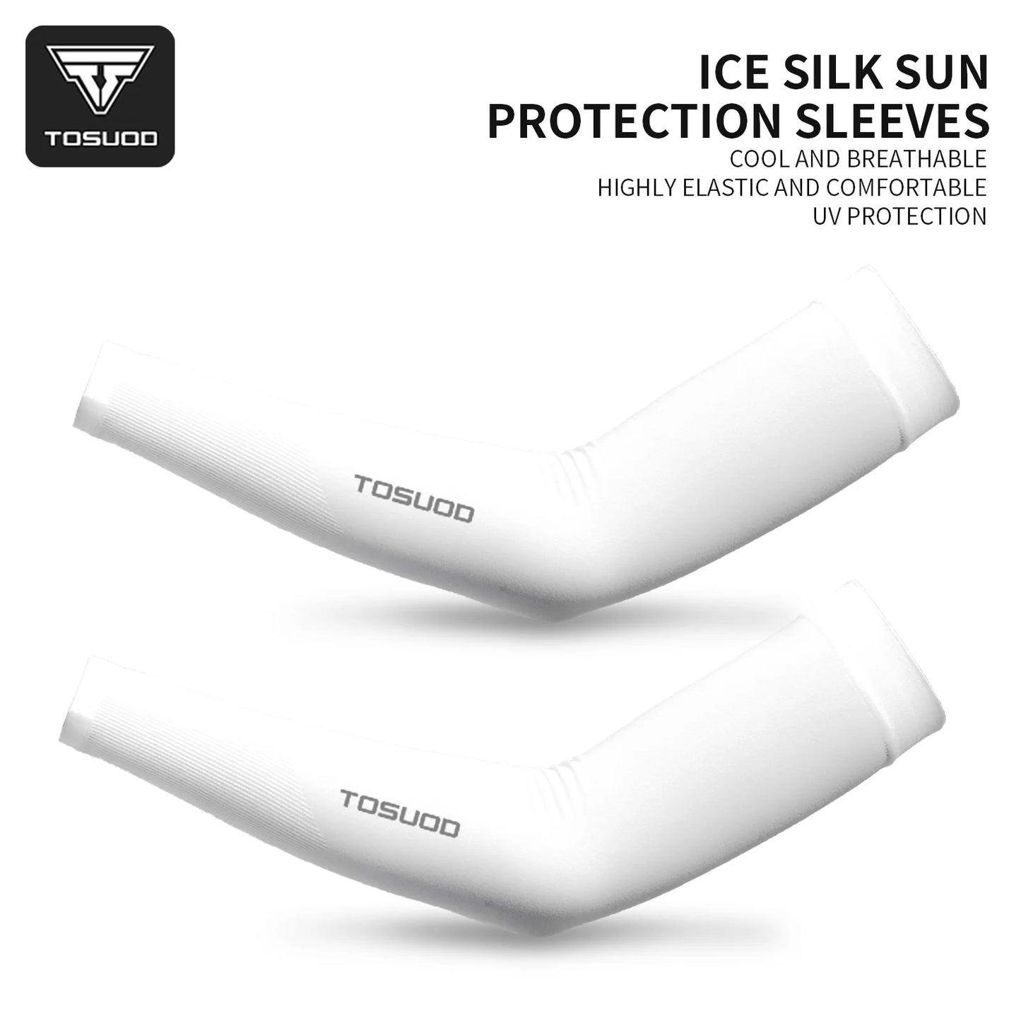 Mangas de seda helada para brazos - Protección UV UPF 50+, refrescantes y de secado rápido