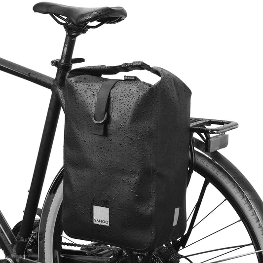 Waterproof Bike Rear Pannier Bag 10L Large Capacity with Reflective Strips deideas