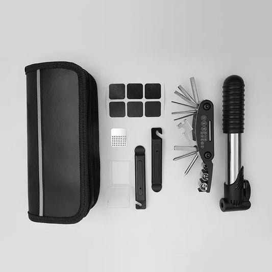 Bicycle Repair Tool Kit Pump Tire Patch Multifunctional Wrench deideas