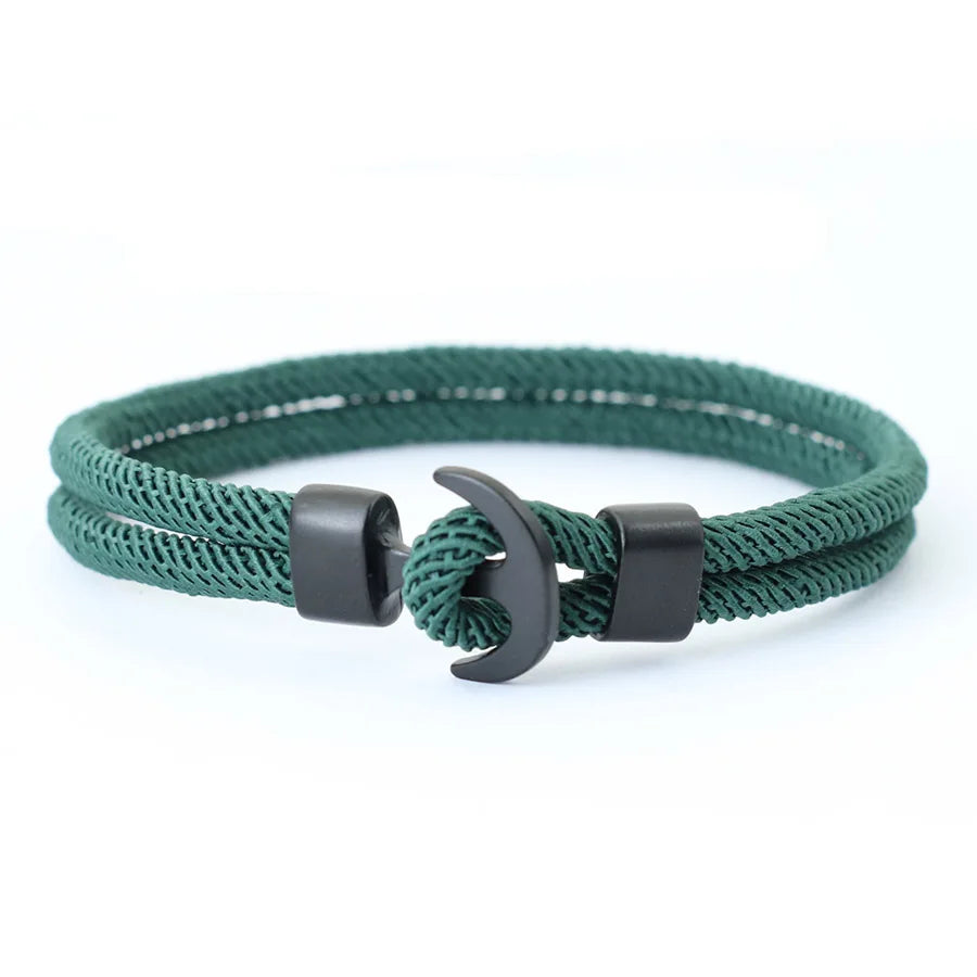 Spectrum - Pulsera de dijes de doble capa, ajustable, unisex
