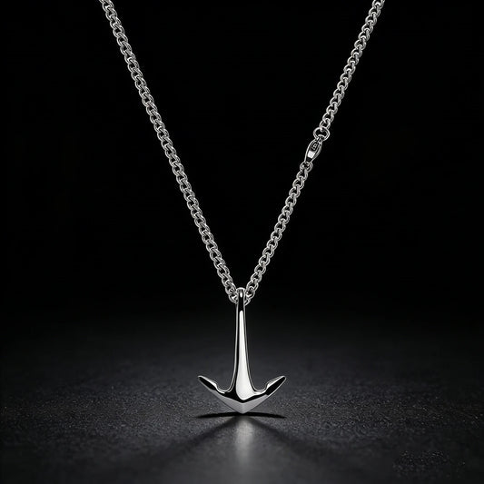 Anchor Pendant Necklace - Stainless Steel, Gold & Silver, 3 Lengths, Unisex