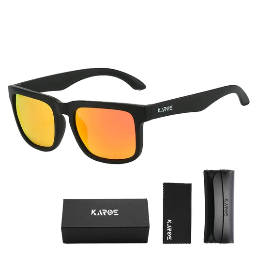 Square Polarized Sunglasses - UV400, PC Frame, Mirror Lens, 6 Colors, Unisex