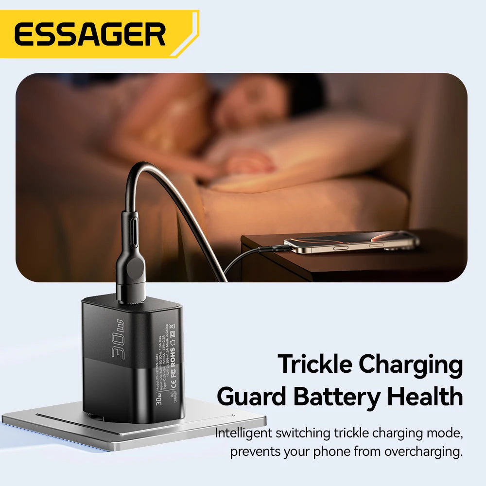 30W GaN USB-C Travel Charger – PD Fast Charging for iPhone, Samsung & USB-C