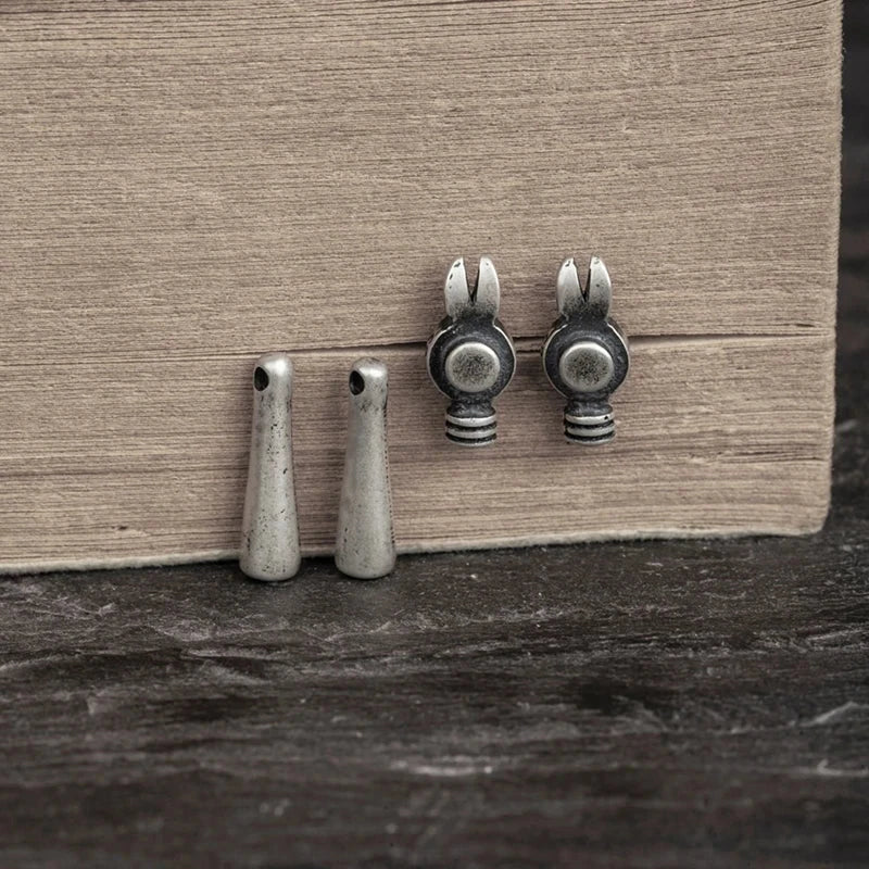Artisan Hammer Stud Earrings 925 Silver deideas