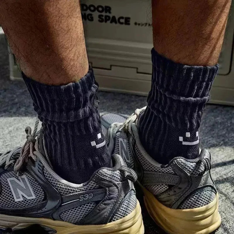 Men's Cushioned Cotton Crew Socks – Work, Running & Cycling