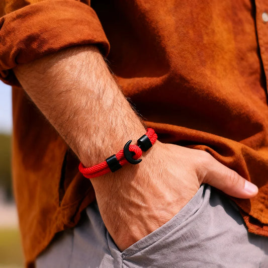 Spectrum - Pulsera de dijes de doble capa, ajustable, unisex