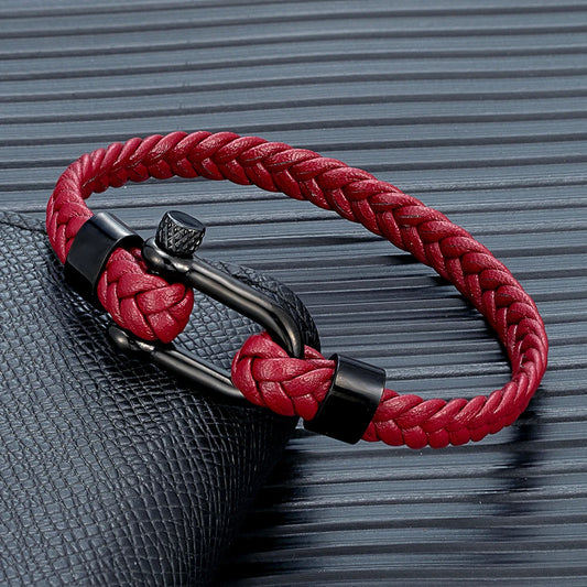 Minimalist Leather Bracelet - Magnetic Clasp, Stainless Steel, 6 Colors, 4 Sizes, Unisex