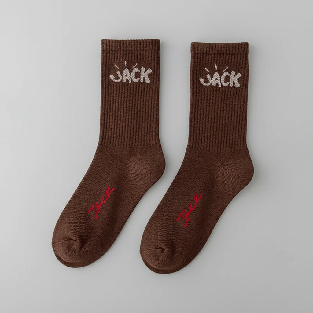 Jack Portrait Crew Socks – Casual Everyday Cotton Unisex