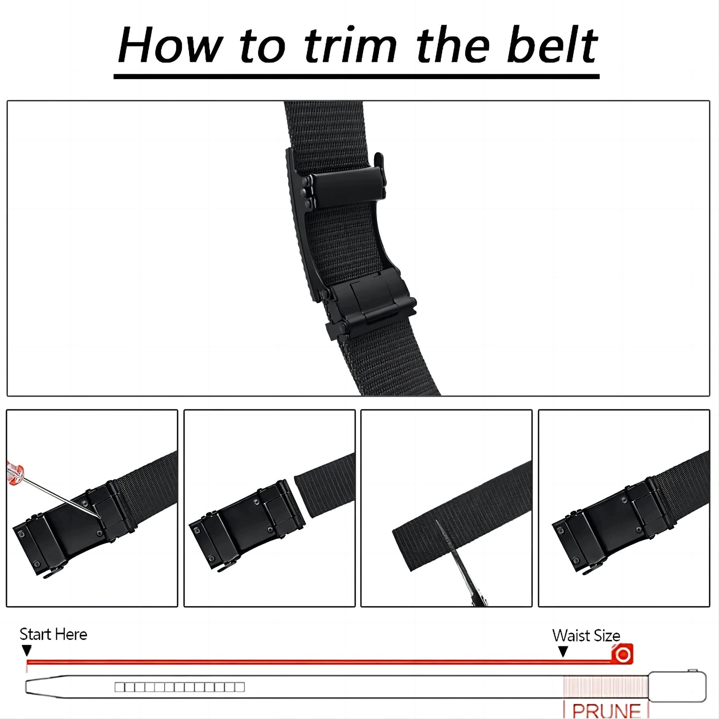 Men's Belt Automatic Metal and Nylon Buckle Casual Sports Outdoor Work Belt deideas