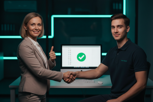 Satisfied Customer with IT Technician - Professional Service