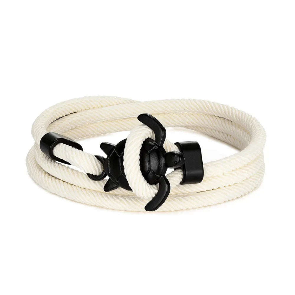 Sea Turtle Rope Bracelet  Hand-Braided Dark Blue Viking Style deideas