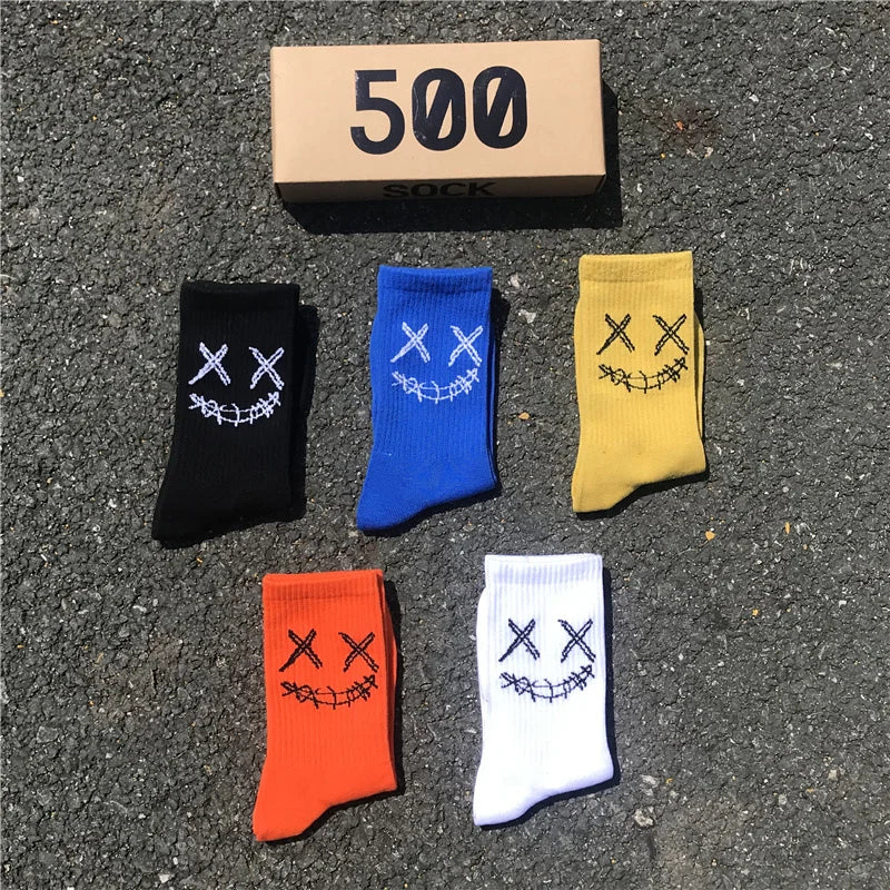 Calcetines Crew Bordados Paquete de 3 - Algodón, EU 36-44, 10 Combinaciones de Colores, Unisex
