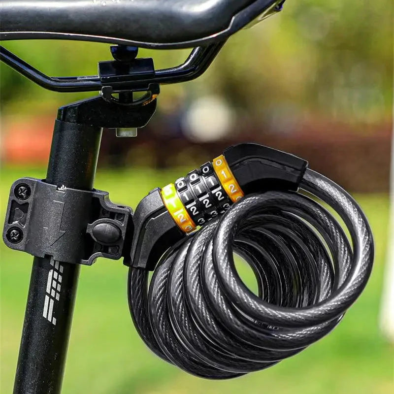 Bike Cable Lock Anti-Theft Password Security for MTB, Road, Scooter & Motorcycle deideas