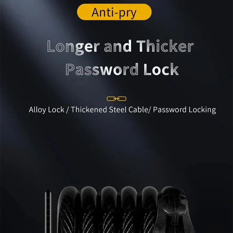 Bike Cable Lock Anti-Theft Password Security for MTB, Road, Scooter & Motorcycle deideas