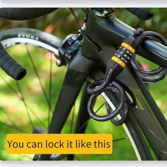Bike Cable Lock Anti-Theft Password Security for MTB, Road, Scooter & Motorcycle deideas
