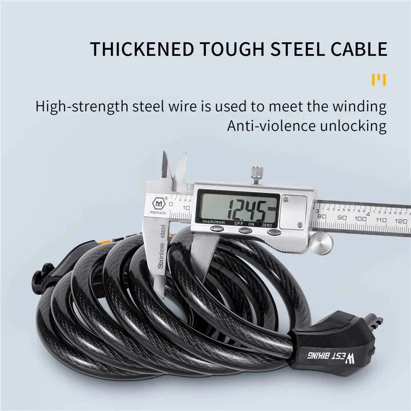 Bike Cable Lock Anti-Theft Password Security for MTB, Road, Scooter & Motorcycle deideas