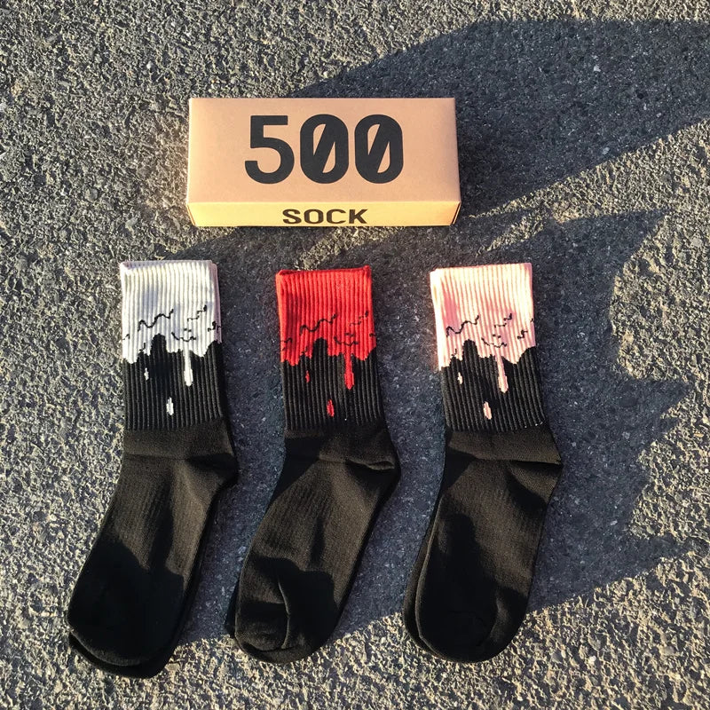 Calcetines de tripulación con costuras de colores, paquete de 3 - Algodón, EU 36-44, 5 combinaciones de colores, Unisex