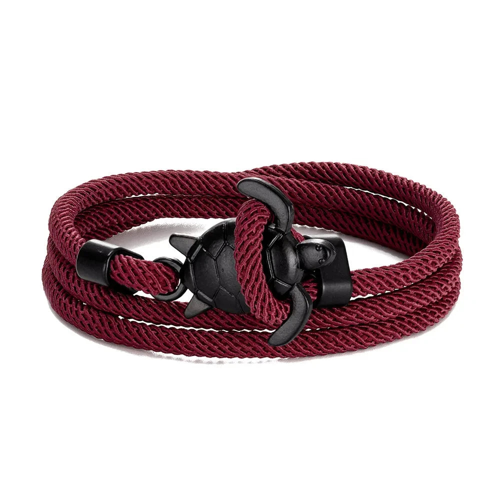 Sea Turtle Rope Bracelet  Hand-Braided Dark Blue Viking Style deideas