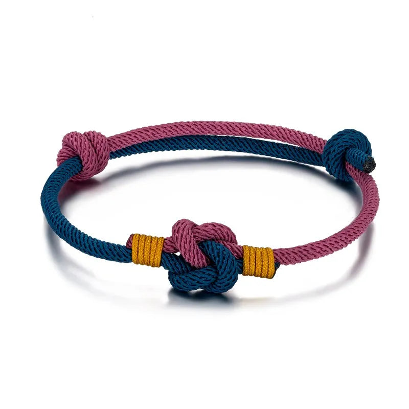 Pulsera de Cuerda Milán - Nudo Chino Ajustable, Algodón de 3mm