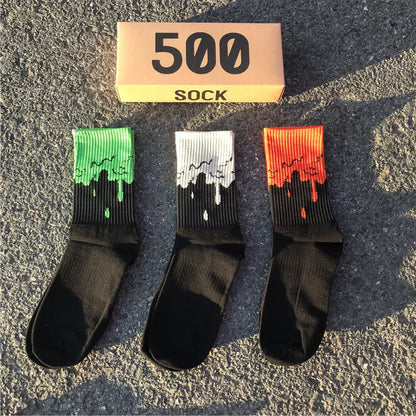 Calcetines de tripulación con costuras de colores, paquete de 3 - Algodón, EU 36-44, 5 combinaciones de colores, Unisex