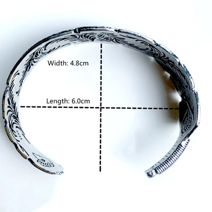 Feather Cuff Bracelet Adjustable Metal Bangle for Men & Women