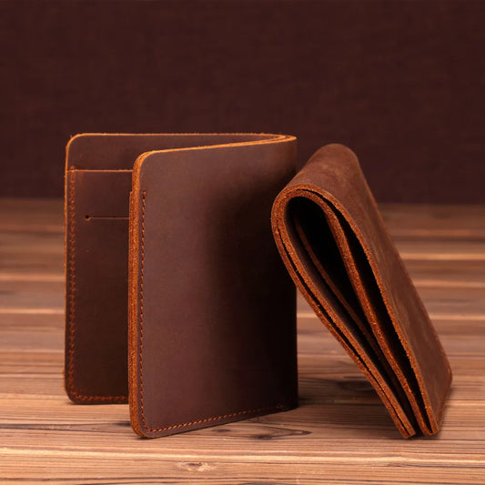 Iron Road Leather Wallet  Men’s Handcrafted Slim Bifold