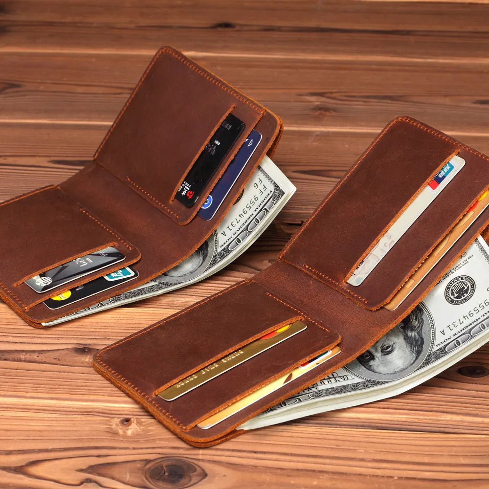Iron Road Leather Wallet — Men’s Handcrafted Slim Bifold