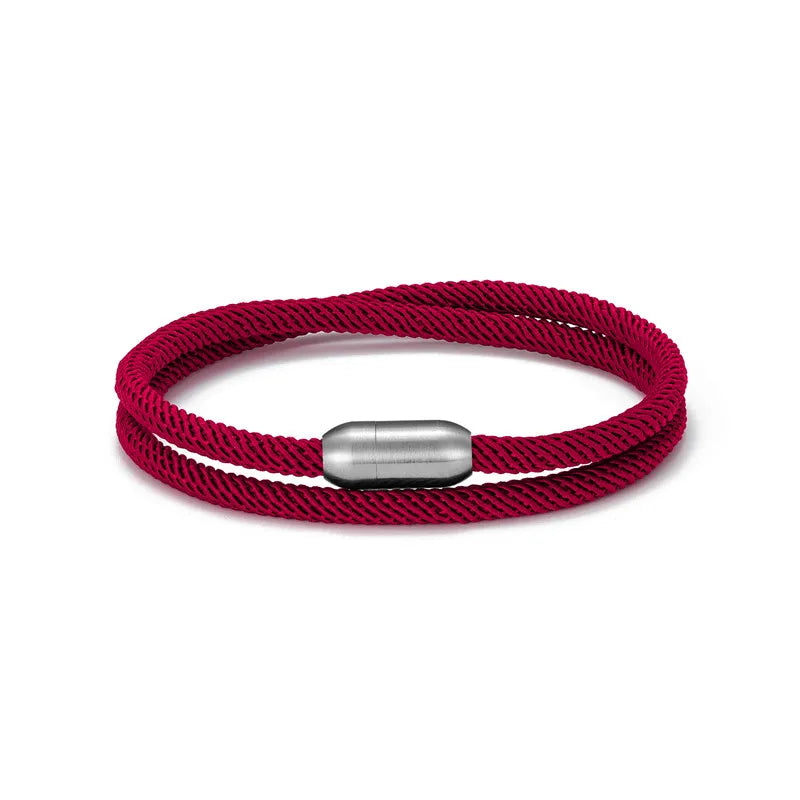 Pulsera de cuerda de aventura - Pulsera de supervivencia al aire libre con cierre magnético