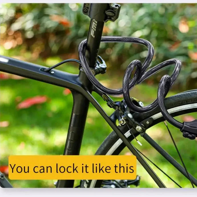 Bike Cable Lock Anti-Theft Password Security for MTB, Road, Scooter & Motorcycle deideas