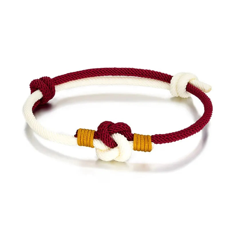 Pulsera de Cuerda Milán - Nudo Chino Ajustable, Algodón de 3mm