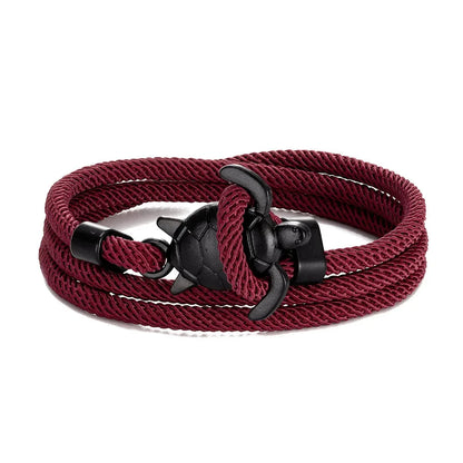 Sea Turtle Rope Bracelet  Hand-Braided Dark Blue Viking Style deideas