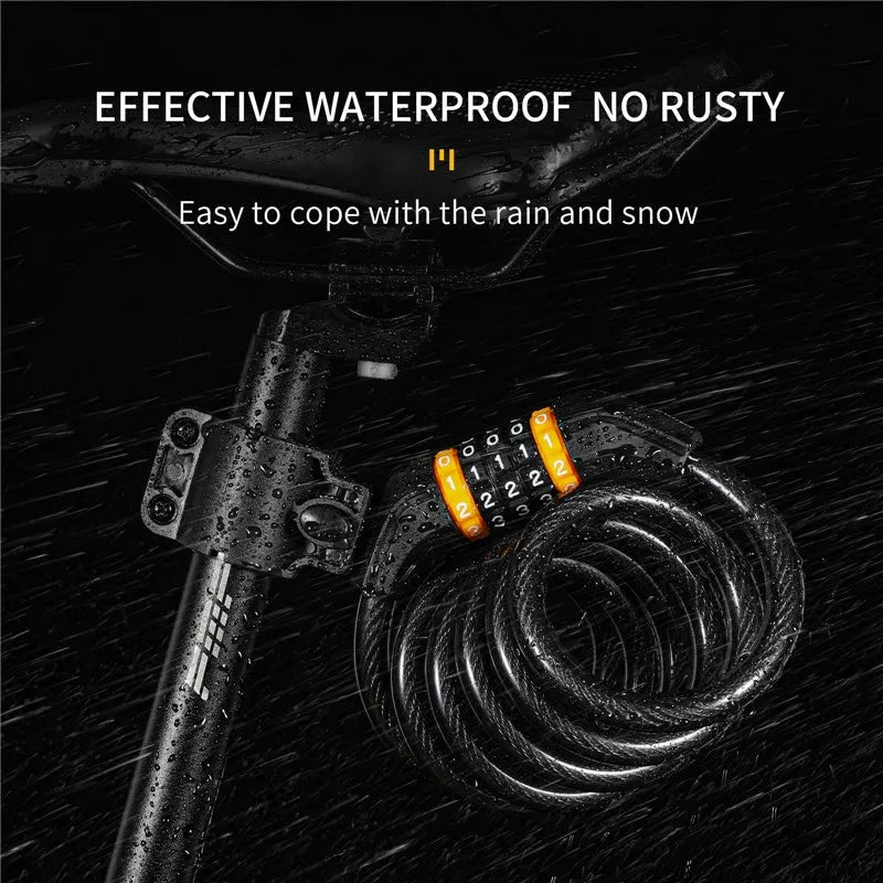 Bike Cable Lock Anti-Theft Password Security for MTB, Road, Scooter & Motorcycle deideas