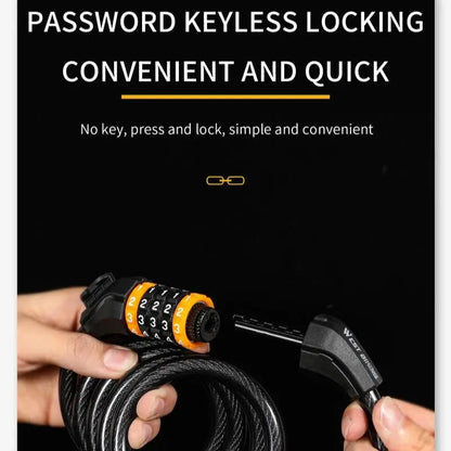 Bike Cable Lock Anti-Theft Password Security for MTB, Road, Scooter & Motorcycle deideas