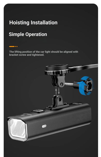 Rechargeable Bike Light - Up to 1500 Lumens, IPX6, 4800mAh, USB, 6 Models