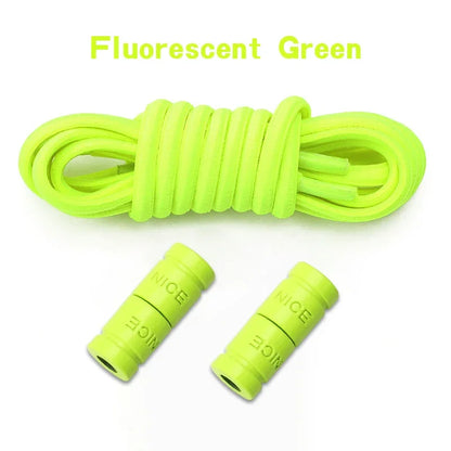 No-Tie Elastic Shoelaces with Color Buckle