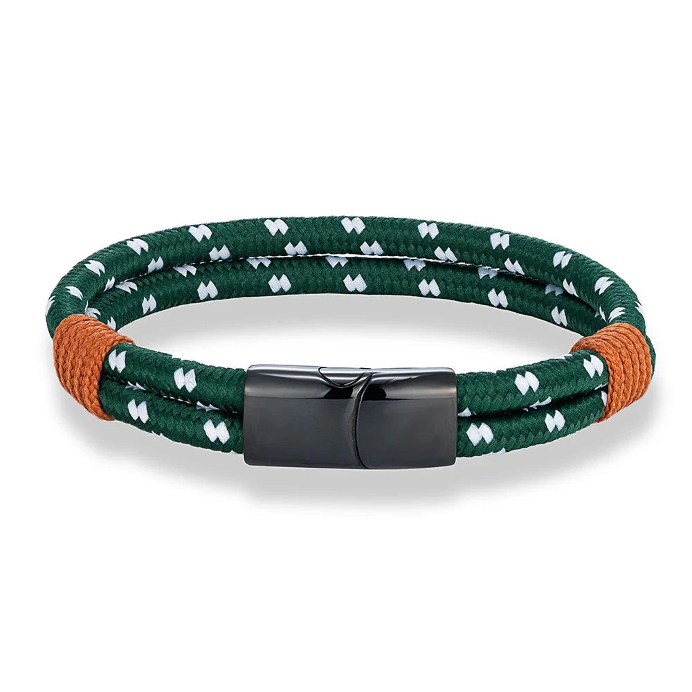 Fashion Nautical Bracelet  Woven Rope with Stainless Steel Accent deideas