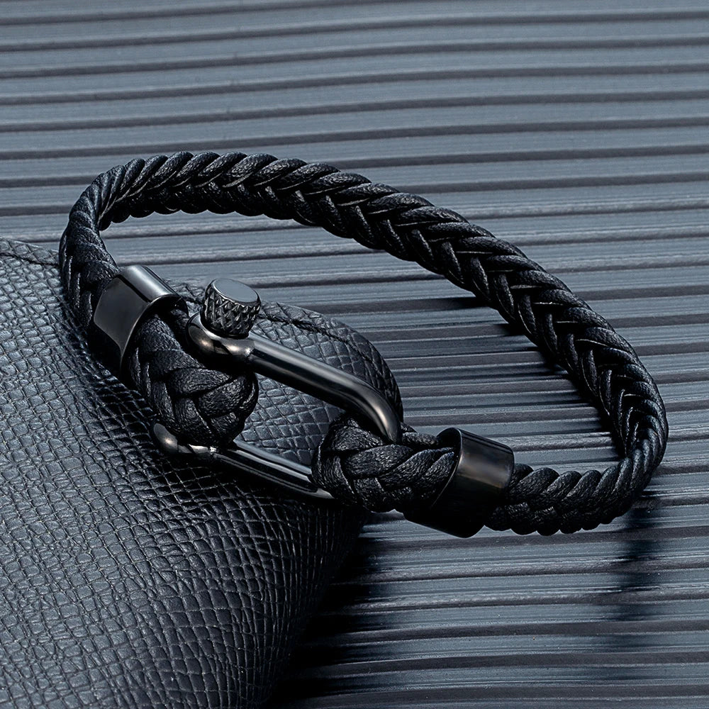 Pulsera Minimalista de Cuero - Cierre Magnético, Acero Inoxidable, 6 Colores, 4 Tamaños, Unisex