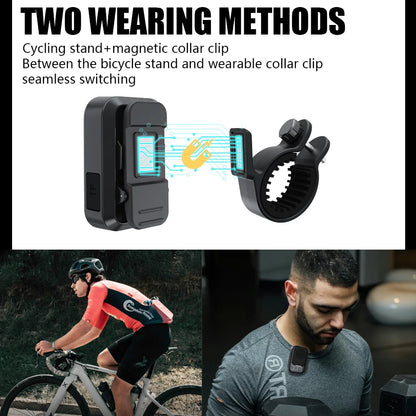 Outdoor Waterproof Portable Wireless Bluetooth Speaker 2-in-1 Multi-Functional Back Clip Cycling Soundbox with FM Radio TWS TF deideas