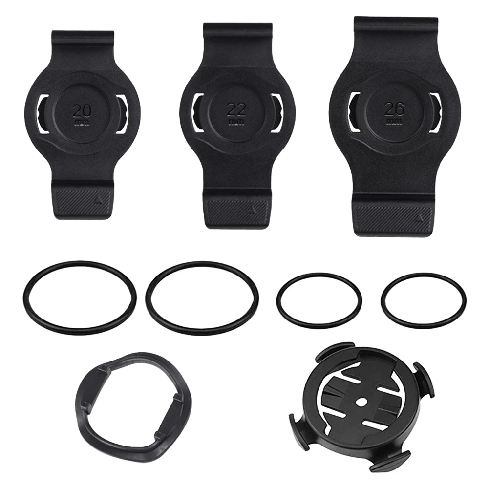 Silicone Bike Watch Mount - Universal Handlebar Holder, 22-35mm, Smartwatch Compatible