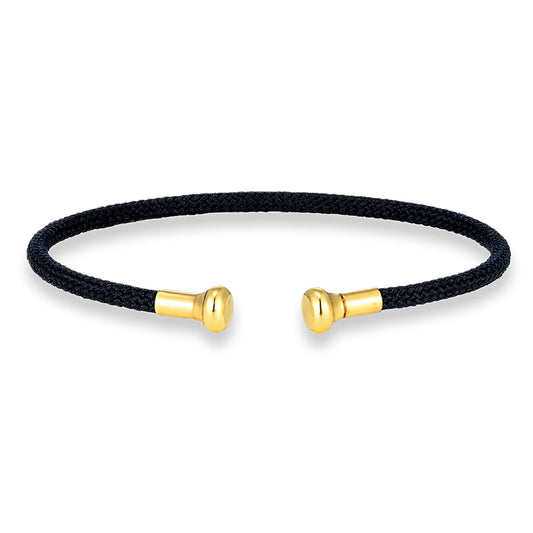 Gold-Plated Copper Cuff Bangle - Open, 58-60mm, 2 Colors, Unisex