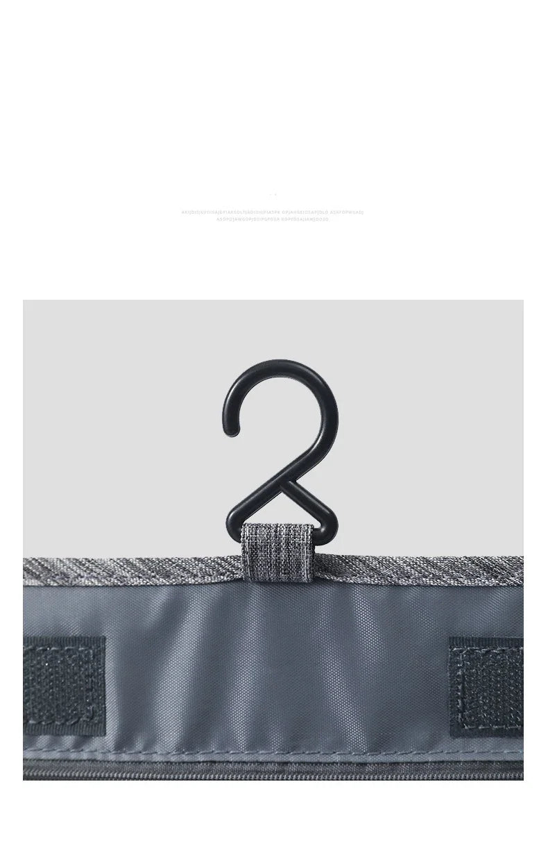 Waterproof Hanging Toiletry Bag - Oxford Fabric, 19x10x24cm, 3 Colors