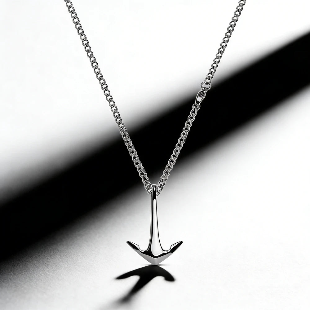 Anchor Pendant Necklace - Stainless Steel, Gold & Silver, 3 Lengths, Unisex