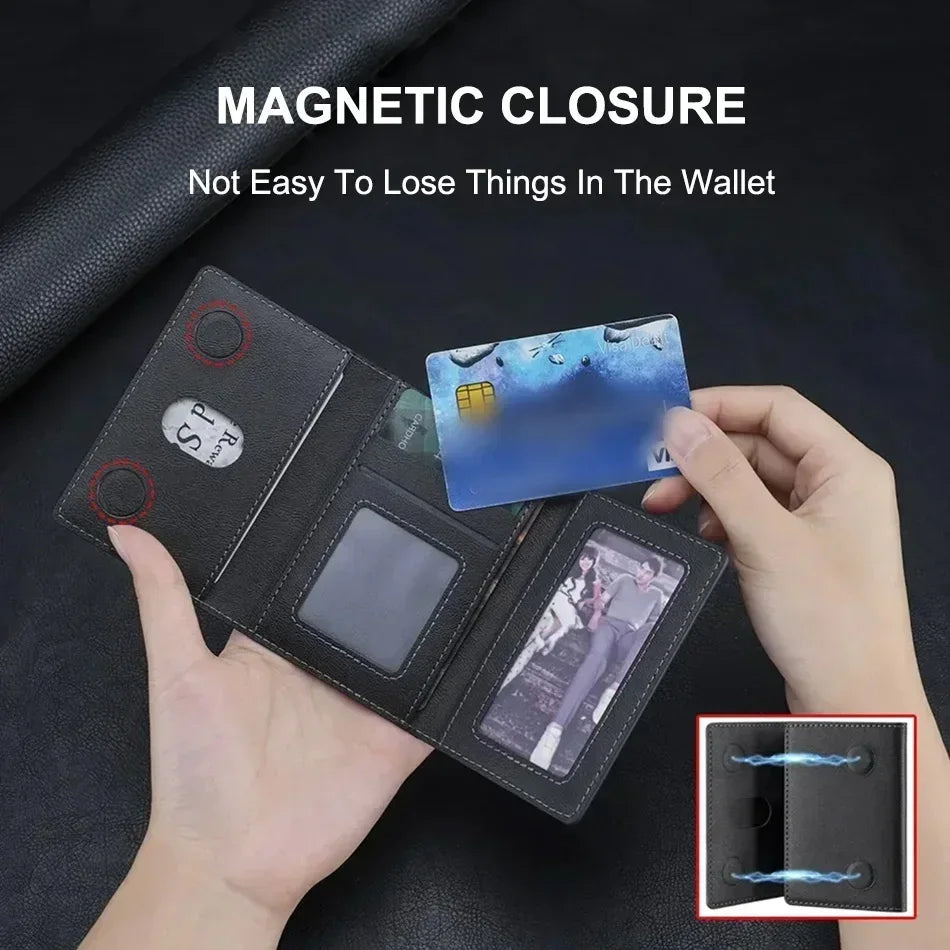 MagSafe PU Leather Card Holder – Magnetic Wallet for iPhone 12 to 17 Pro Max