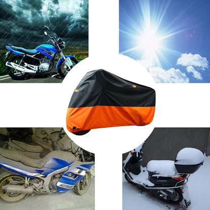 Waterproof Motorcycle Cover - 190T Silver Coated, UV & Rain Protection, Sizes M-XXXXL
