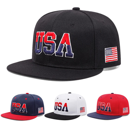 American Flag Baseball Cap, Snapback & Mesh Styles
