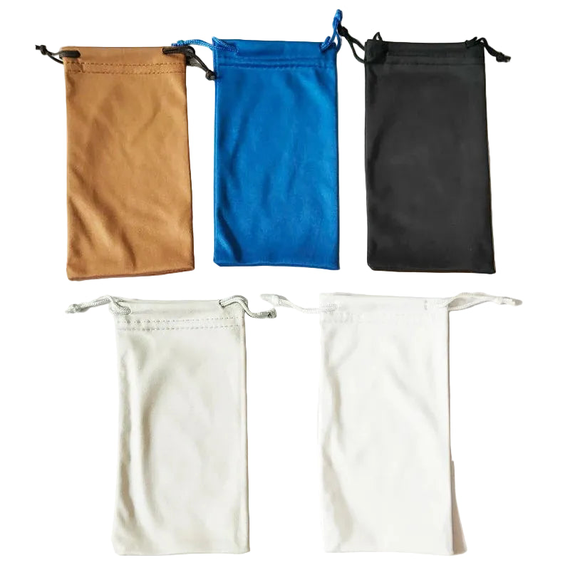 Bolsa de microfibra premium para gafas - Funda protectora suave para gafas de sol y accesorios