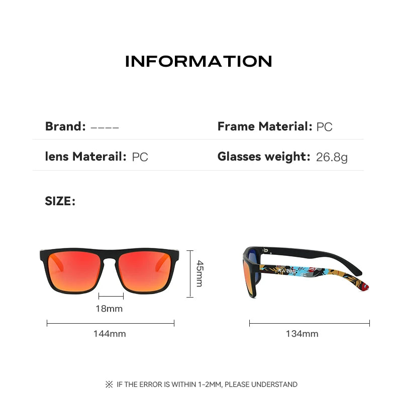 Gafas de sol deportivas camufladas polarizadas - UV400 para conducir, pescar y hacer ciclismo