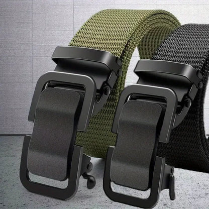 Nylon Belt with Automatic Metal Buckle - 120cm, 6 Colors, Unisex